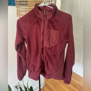 LL Bean adventure hybrid fleece jacket size s / maroon